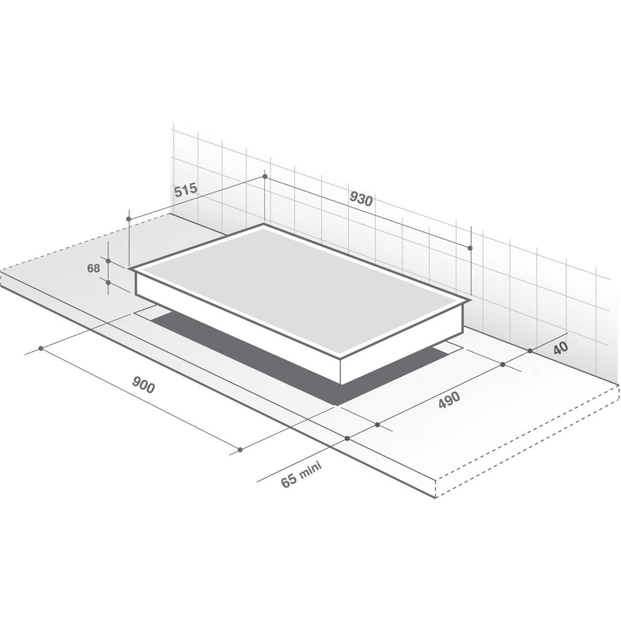 Table De Cuisson Induction De Dietrich DPI7969XS – 6 Foyers, 93 Cm, Encastrable, Noir