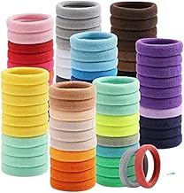 Rubber Bands for Girls & Women – Multicolor Hair Ties, No Damage, No Slip, Thick Ponytail Holders 30pes mix color