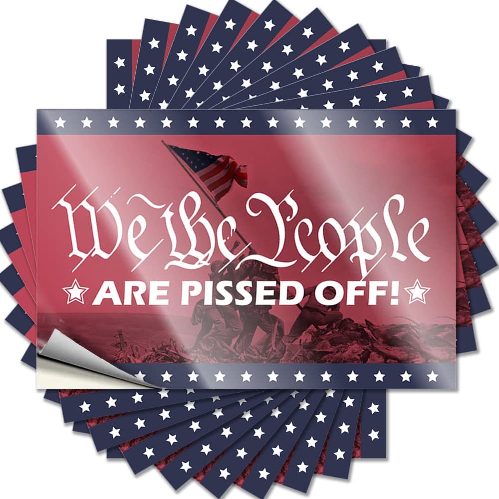 Label & We The People are Pissed Off Dishwasher Safe Stick-on for Car Banner Windshield - Funny Garage Signs Men(8X12CM-5Pcs)