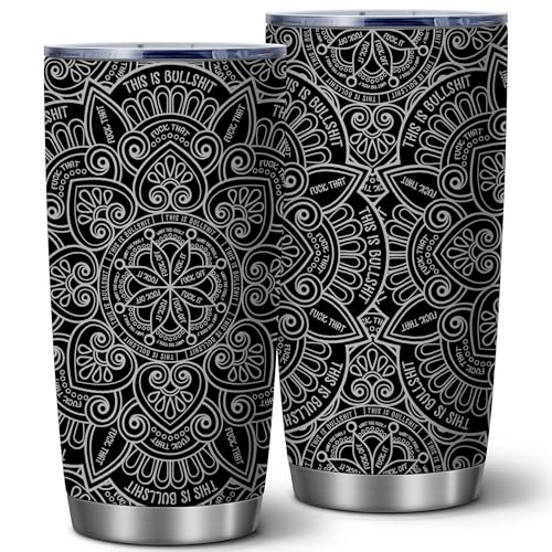 ATHAND Hidden Message Tumbler,20 Oz Insulated Stainless Steel Iced Coffee Tumbler with Lid,Funny Fck This Sht Travel Coffee Mug Cup,Sarcastic Gift for Adults,Coworkers,Friends,Office,Christmas,1 Pcs by ATHAND - Used condition - US$18.99