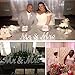 Mrs & Mr Sign Sweetheart Table Decorations, Letters for Wedding Photo Props, Party Banner - Silver Glitter