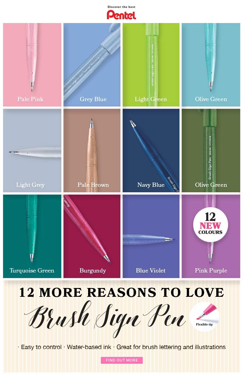 Feutre Pinceau Pentel Brush Sign Pen Vert émeraude - Feutre - Achat