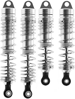 C32720SILVER Alloy Machined Shock Set (4) for Traxxas Slash, Stampede & Rustler (4X4 & 2WD)