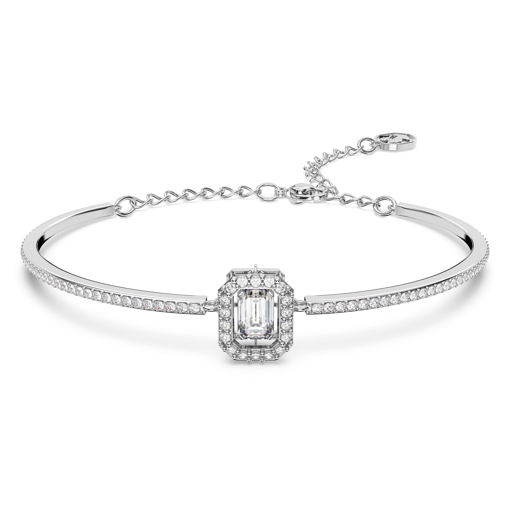 Swarovski Millenia Bangle, Clear Crystals in a Rhodium Plated Setting, from the Millenia Collection