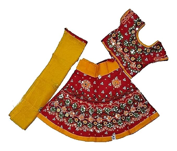 PK HUB Cotton Printed Lehanga Choli for Kids Girl