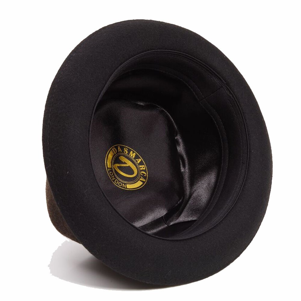 DASMARCA Jacson Melange Lana Feltro Diamante Corona Porkpie Hat