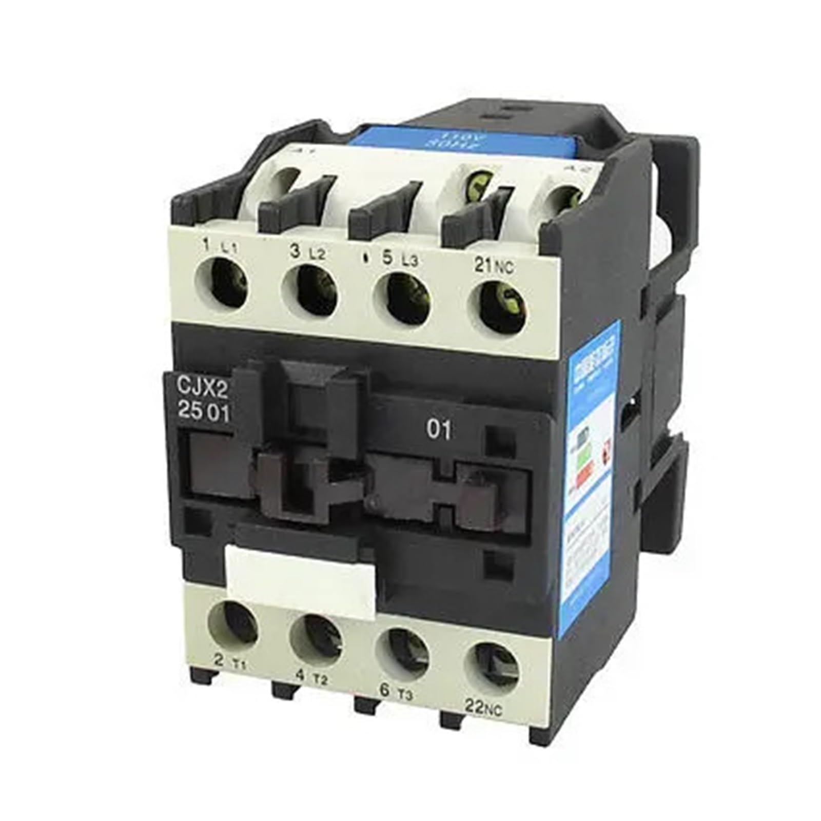 660V 40A Three Phase 3P NO AC contactor DIN Rail Mount 110V Coil CJX2-2501