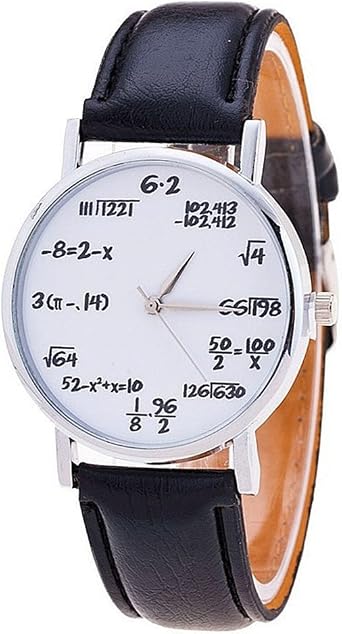 Fashion Lot of 3 Math Formula Equation Dial Unisex Leather Quartz Watches