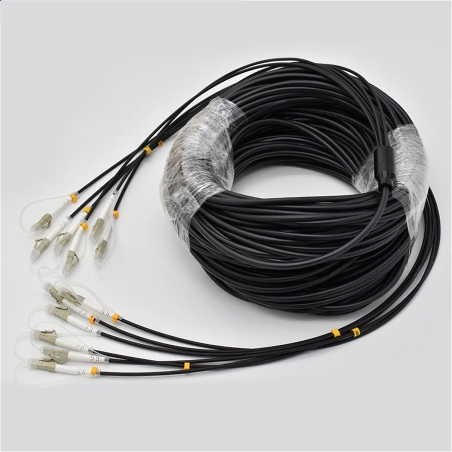 VJSUWI 6コア OM3 TPU アーマードパッチコード 60M-120M 6C SC LC FC ST A マルチモード 6