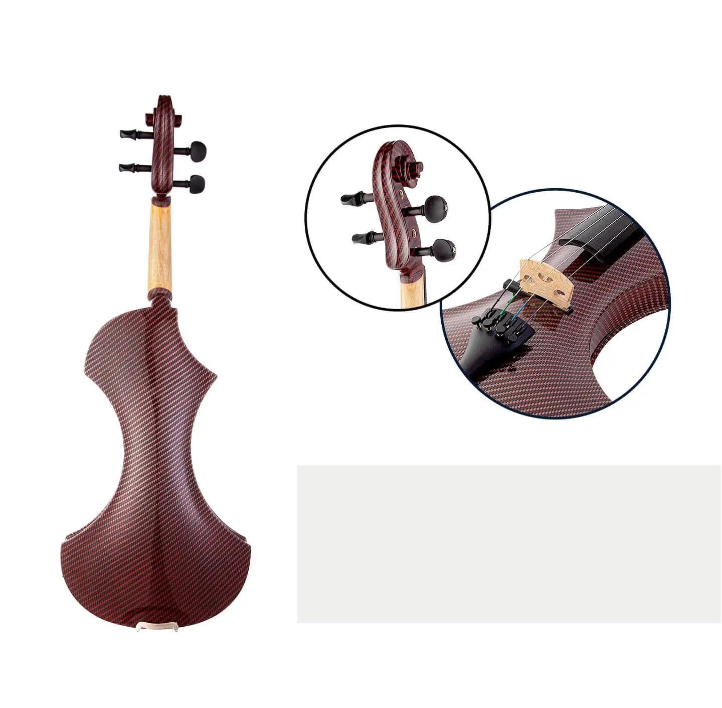 Violino Elettrico Artigianale Violino Principianti | Misura 4/4, top in abete
