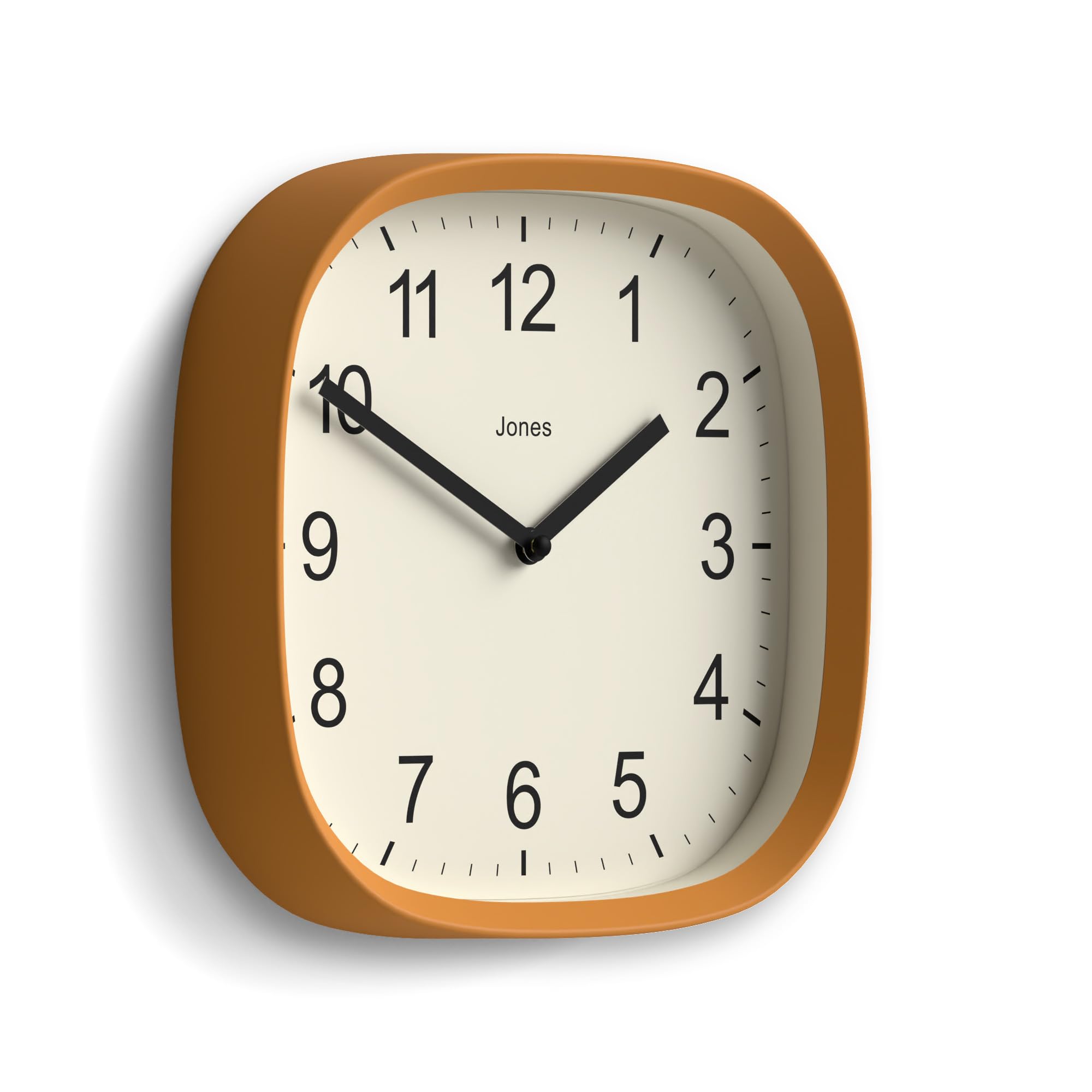 Jones Clocks® Sprite wall clock, Mustard Yellow, 25 x 25 x 5cm - Image 2