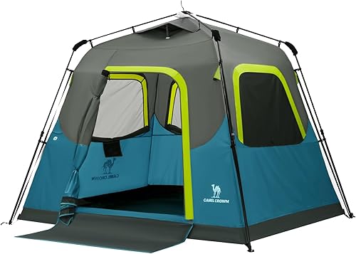Miniatura 9 de CAMEL CROWN Tiendas de campaña instantáneas para acampar, tienda de 4-6 personas, impermeable, fácil instalación, se instala en 60 segundos, tiendas