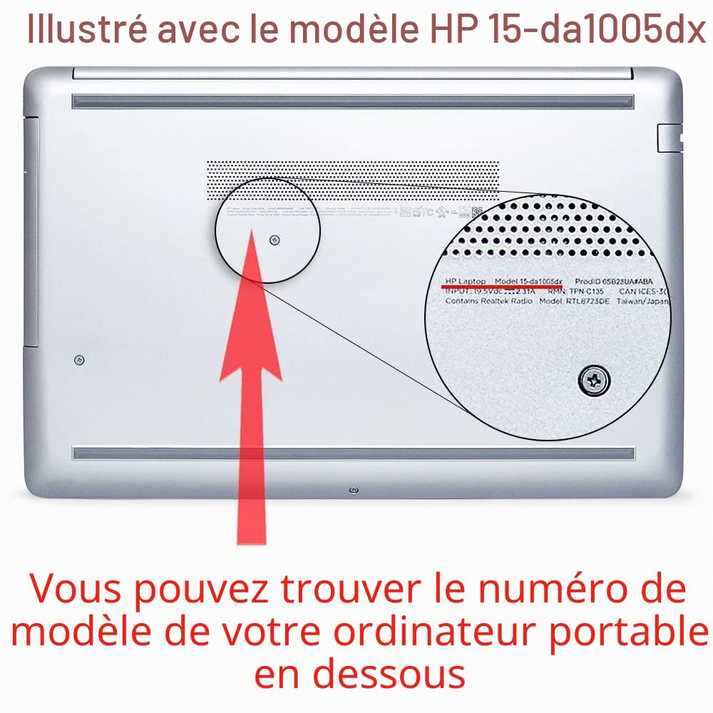 mCover Coque Rigide pour Ordinateur Portable HP 15s-fqXXXX / 15s-eqXXXX / 15-dyXXXX /15-efXXXX 15,6" (Rouge)