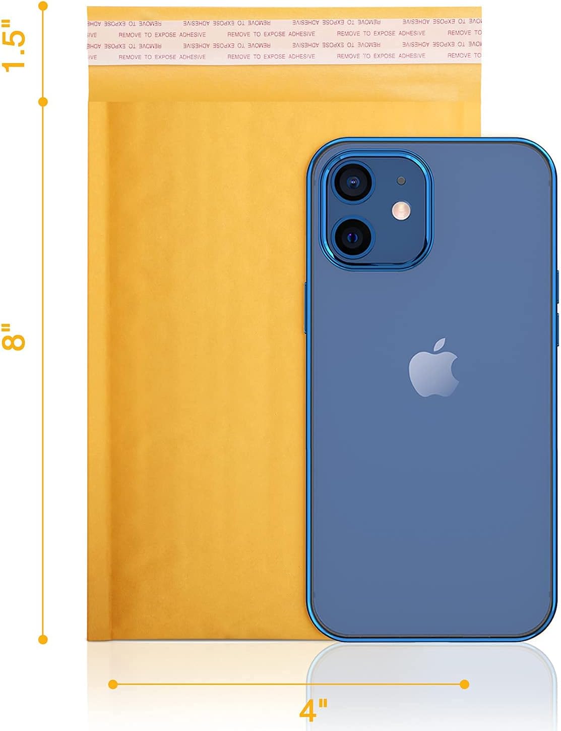 Fu Global #000 4x8 Inches Kraft Bubble Mailers Padded Envelopes Pack of 50 : Office Products