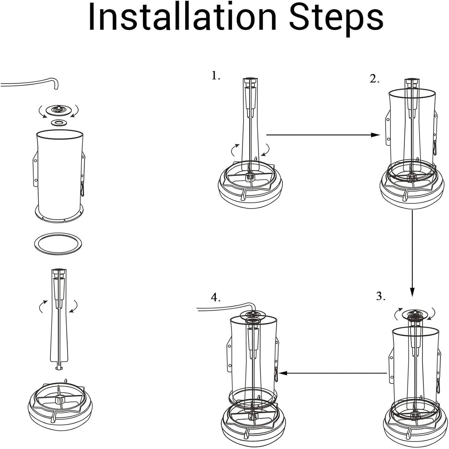Canister Flush Valve Kit, Compatible with Kohler GP1229656, K-1188999, K-1188998, for AquaPiston, Includes Center Guide, Cap & Chain, Toilet Tank Repair (2 pcs) | Fits K-1188999 K-1188998, Includes Center Guide, Cap and Chain, 2 Piece Toilet Tank Repair Kit