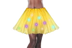 Women's Yellow LED Tutu Skirt: Twinkle in Shimmering Elegance