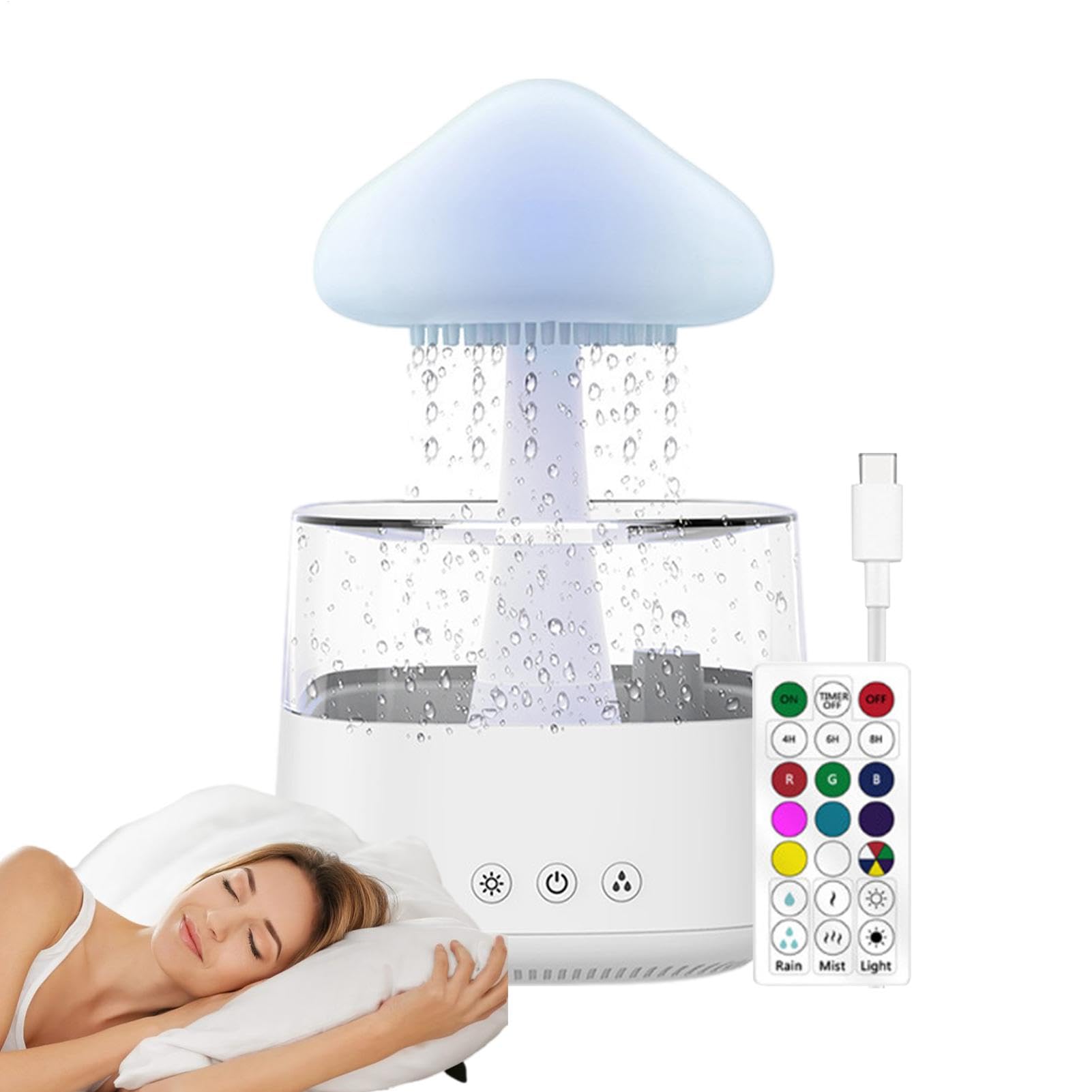 Difusor de de Lluvia - Aromaterapia de Agua, humidificador de
