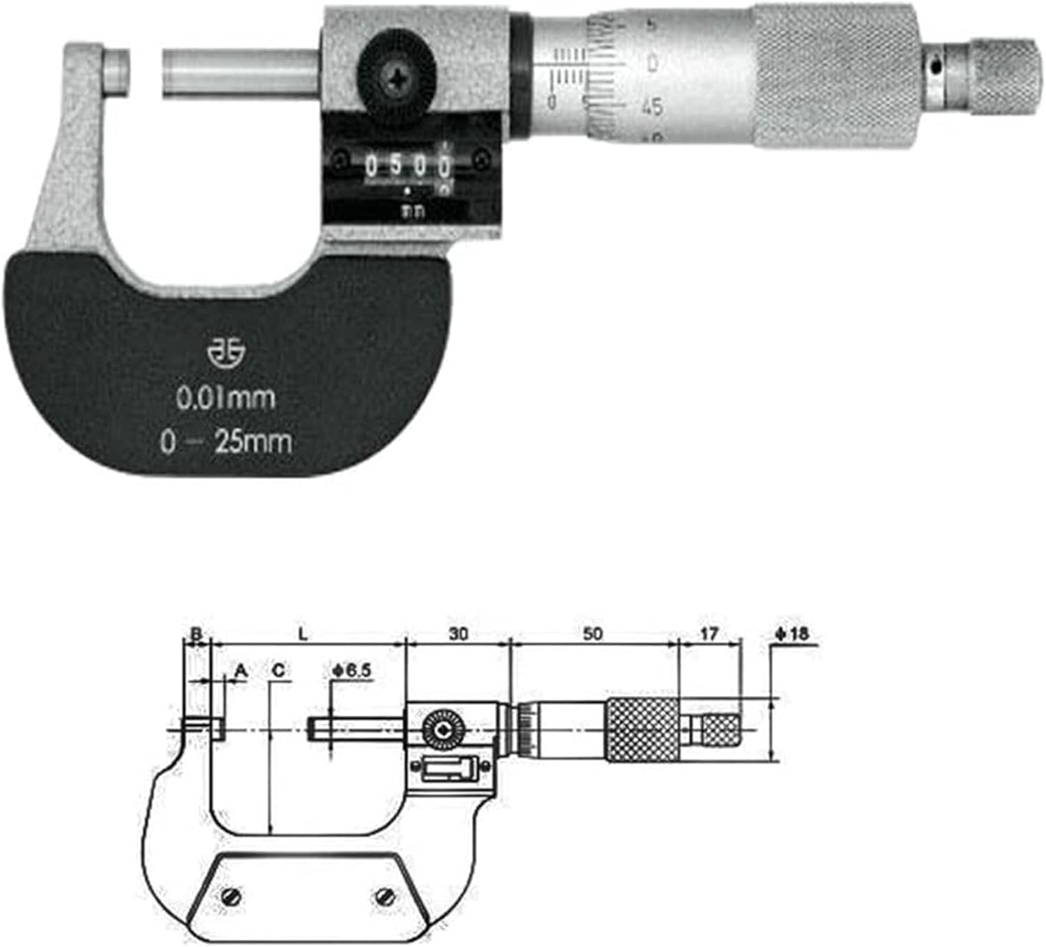 マイクロメーター デジタル 精密測定 0.001mm単位 ラチェットストップ式 測定範囲 0-25mm : SEAWOLF Yahoo!店 - 通販  - Yahoo!ショッピング 正確 デジタルマイクロメータ0-1