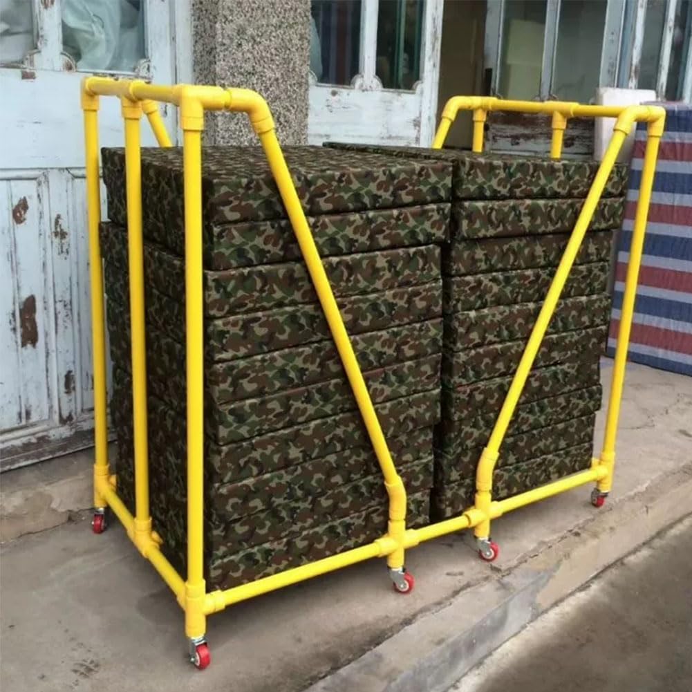 Estante para Guardar Colchonetas De Gimnasia, Carrito para Colchonetas De Descanso, Adecuado para Guardar Colchonetas De Estiramiento para Danza, Equipos De Juego Blando Y Carros