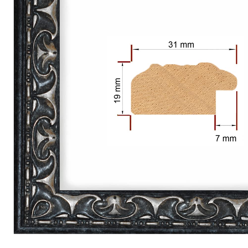 NiRa HD112 - Marco de fotos de madera maciza, 42 x 119 cm, color y tamaño a elegir, marco para pósteres, puzles, collage de fotos