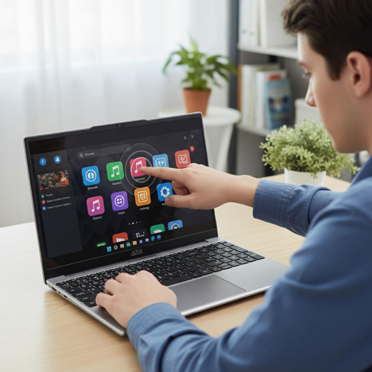 Notebook Tela 15.6" Full HD IPS Touchscreen, Processador Intel Celeron N5095 Quad-Core, 512GB SSD, 16GB RAM, Windows 11 Pro