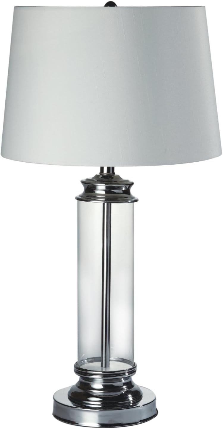 27.5"H Clear Glass Designed Table/Desk Lamp - 31183