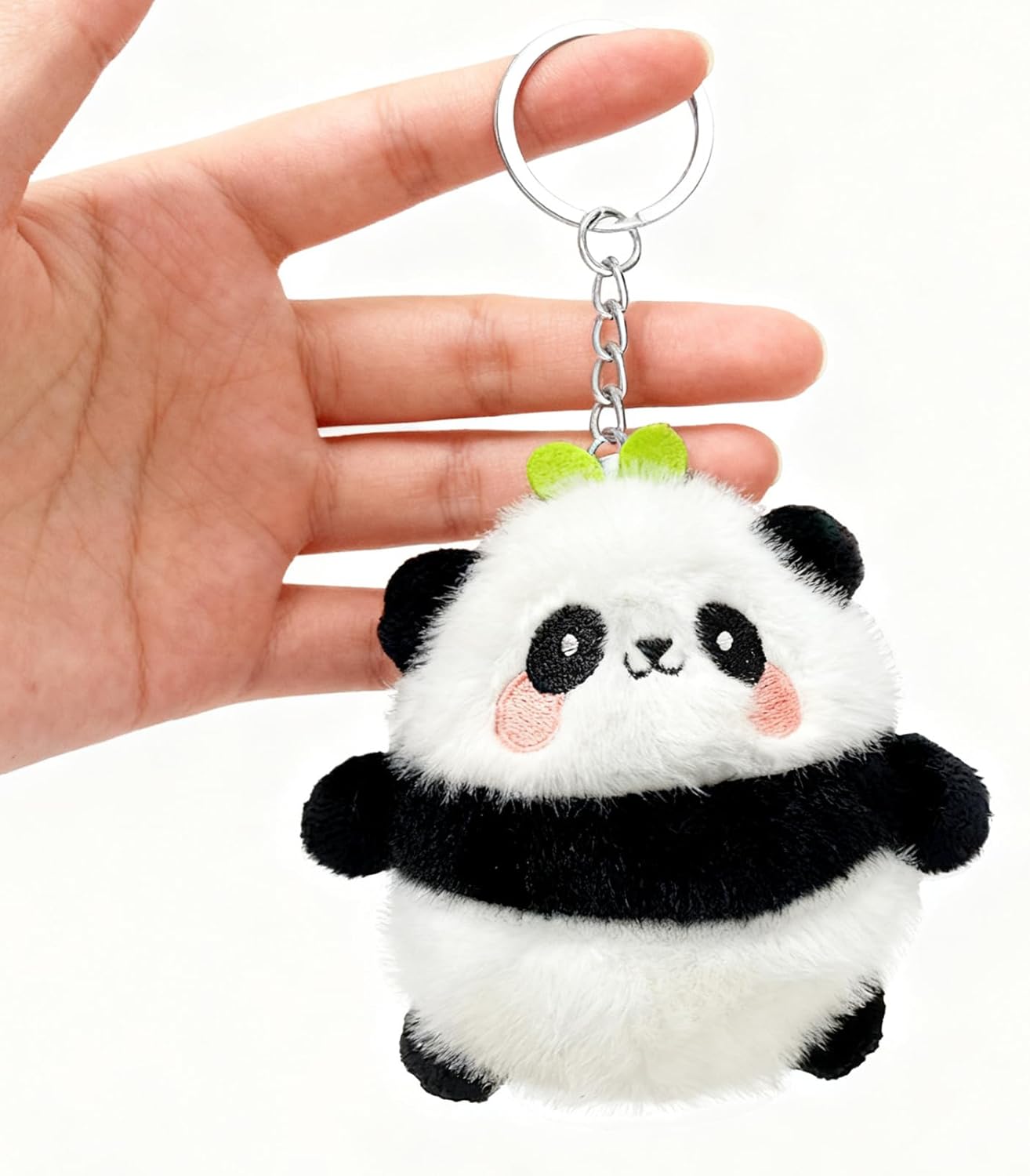 Cute Panda Keychain Pendant - Super Soft Plush Panda Keychains for Backpack, Cute Car Wallet Key Chain Accessories for Women Girls Girlfriend, Aesthetic Purse Keyring, Adorable Gift for Animal Lovers - Image 4