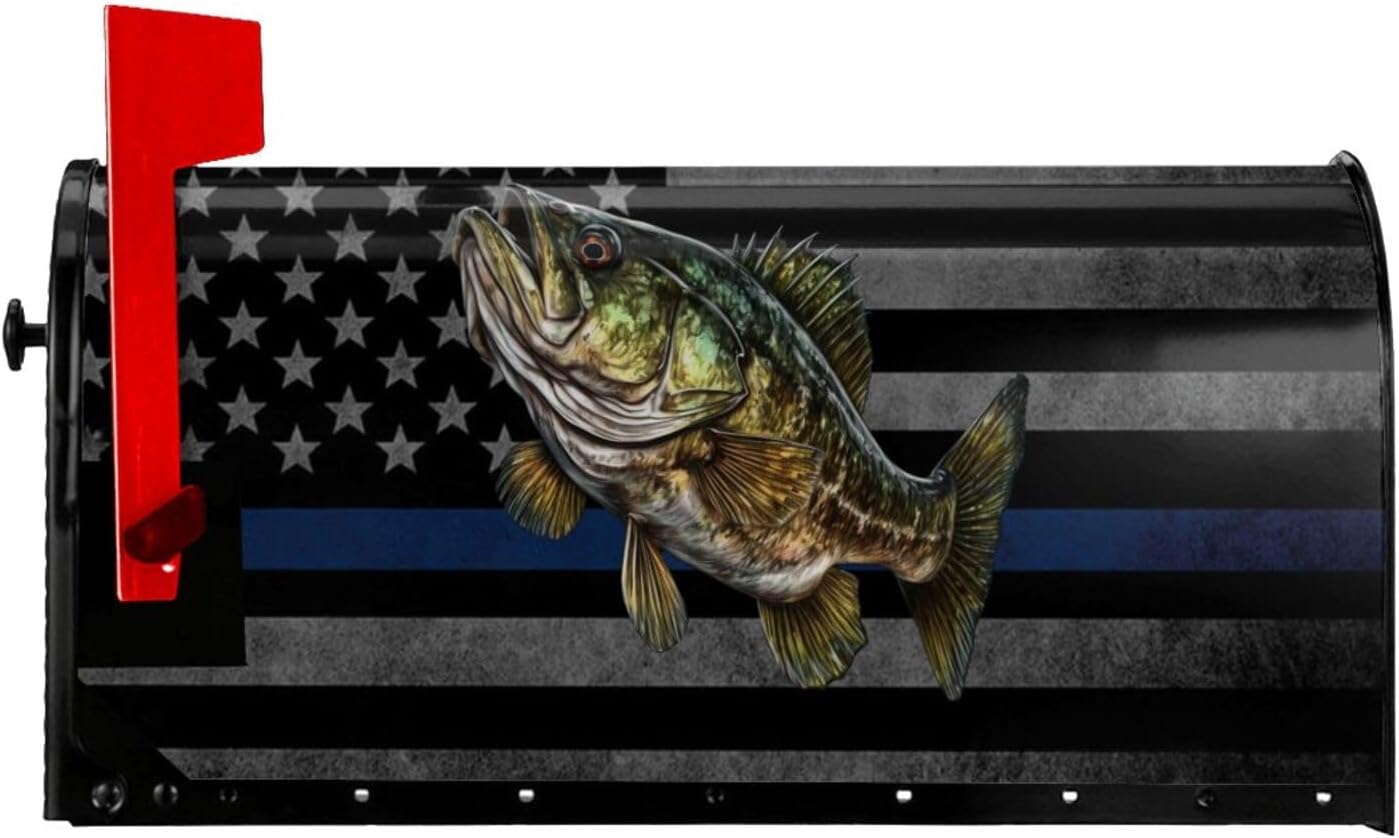 Bass Fish Transform Mailbox with Durable Stylish Mailbox Cover Outdoor Dector
