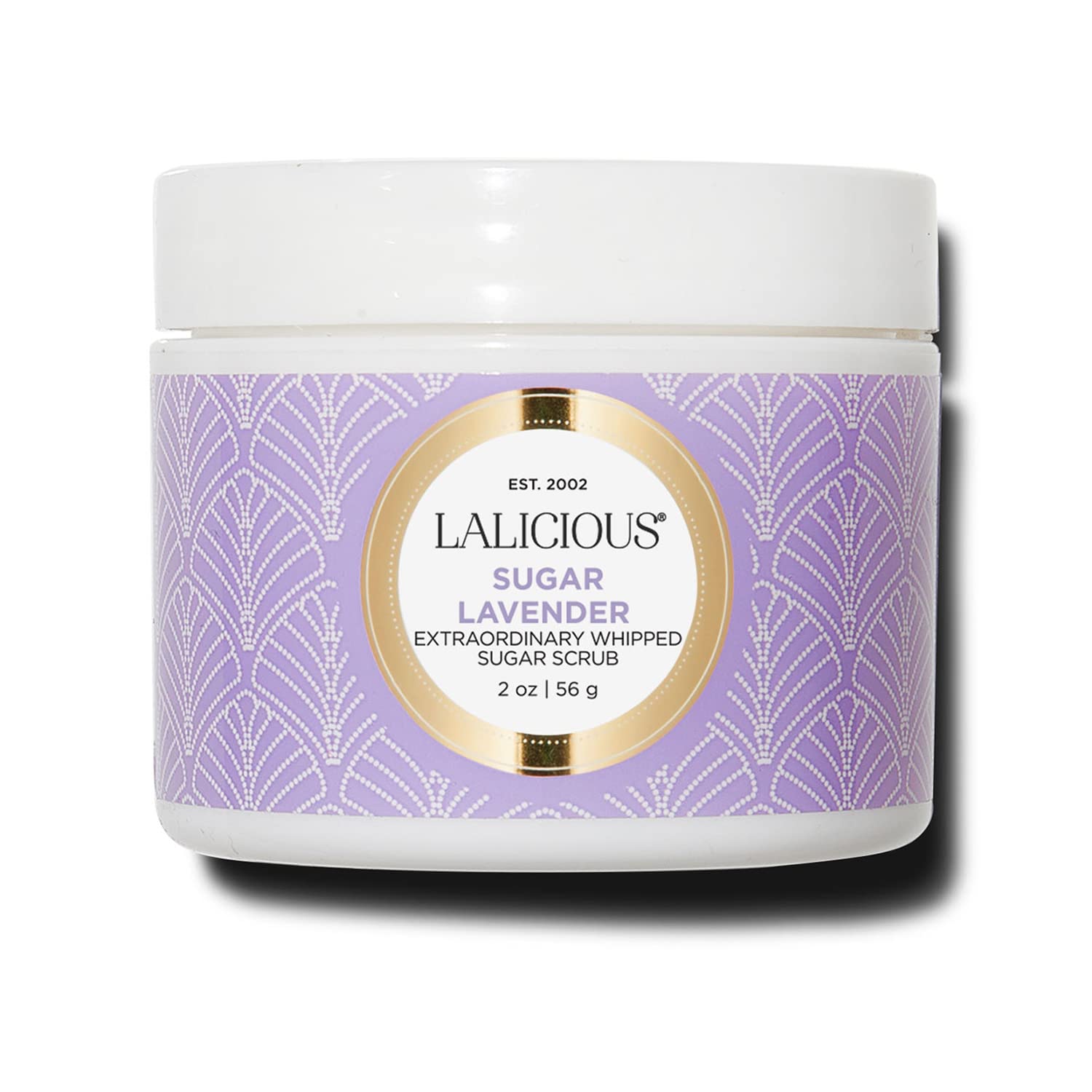 LaLicious Sugar Lavender Extraordinary Whipped Sugar Scrub - Cane Sugar Body & Foot Scrub, Exfoliating & Moisturizing Skin Care with Coconut Oil & Honey, No Parabens (2oz)