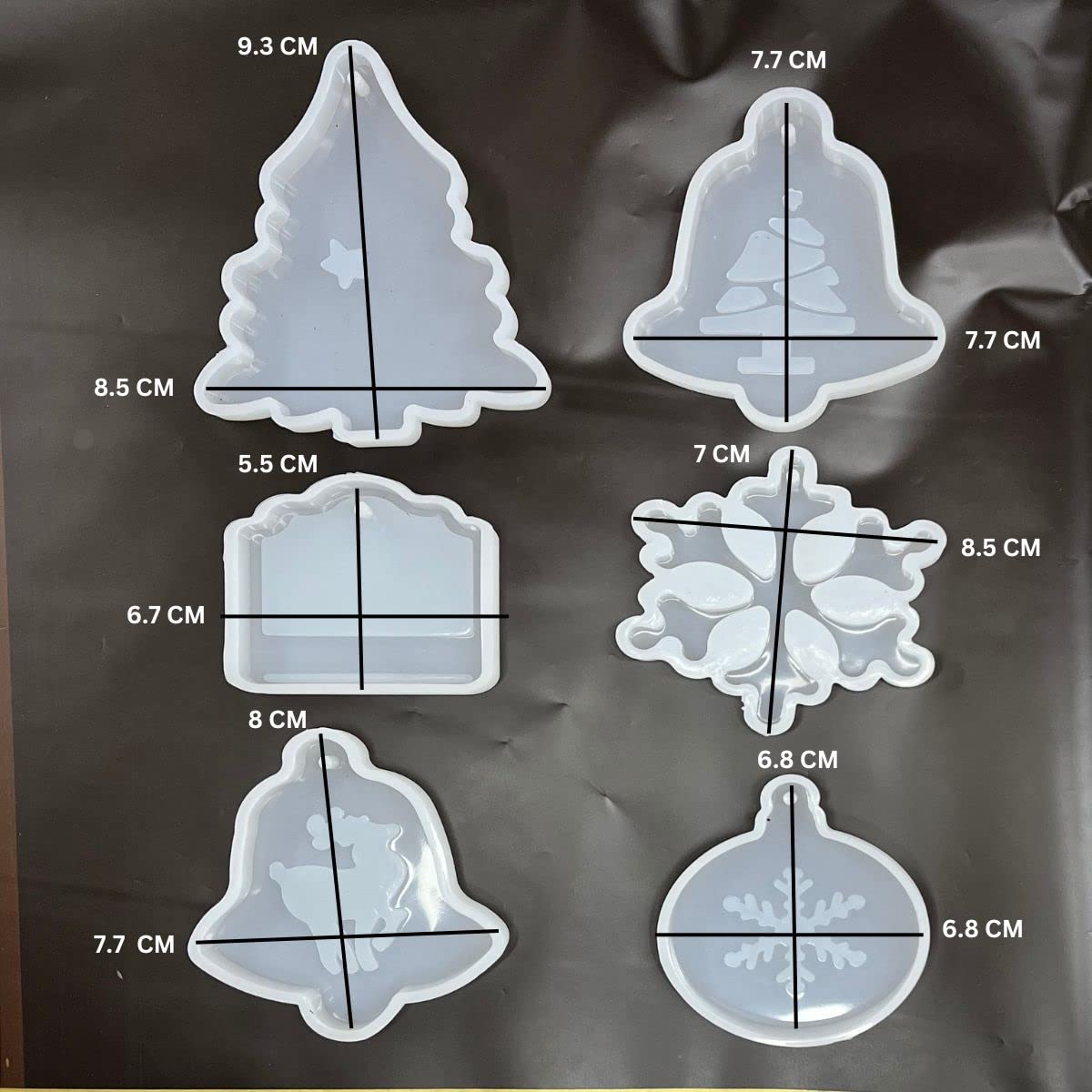 Silicone Christmas Snowflake Molds - Resin Casting -2
