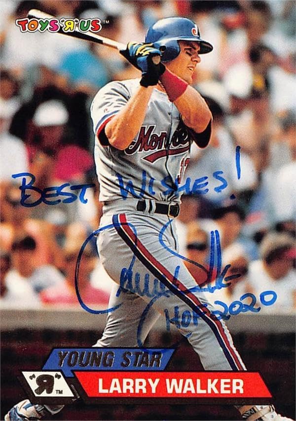Amazon.com: Larry Walker autographed baseball card (Montreal Expos