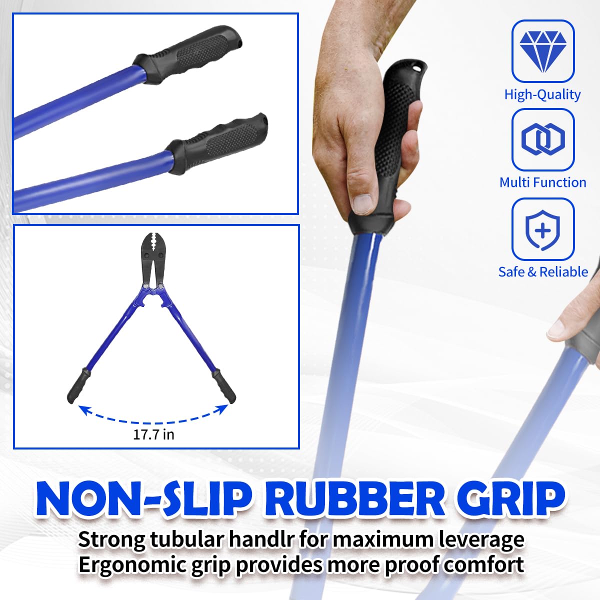 Alicates de crimpado de cuerda de alambre, crimpadora manual de 24 pulgadas, herramienta de estampado de 5 cavidades de 1/16 pulgadas, 3/32 pulgadas, 1/8 pulgadas, 5/32 pulgadas, 3/16 pulgadas,
