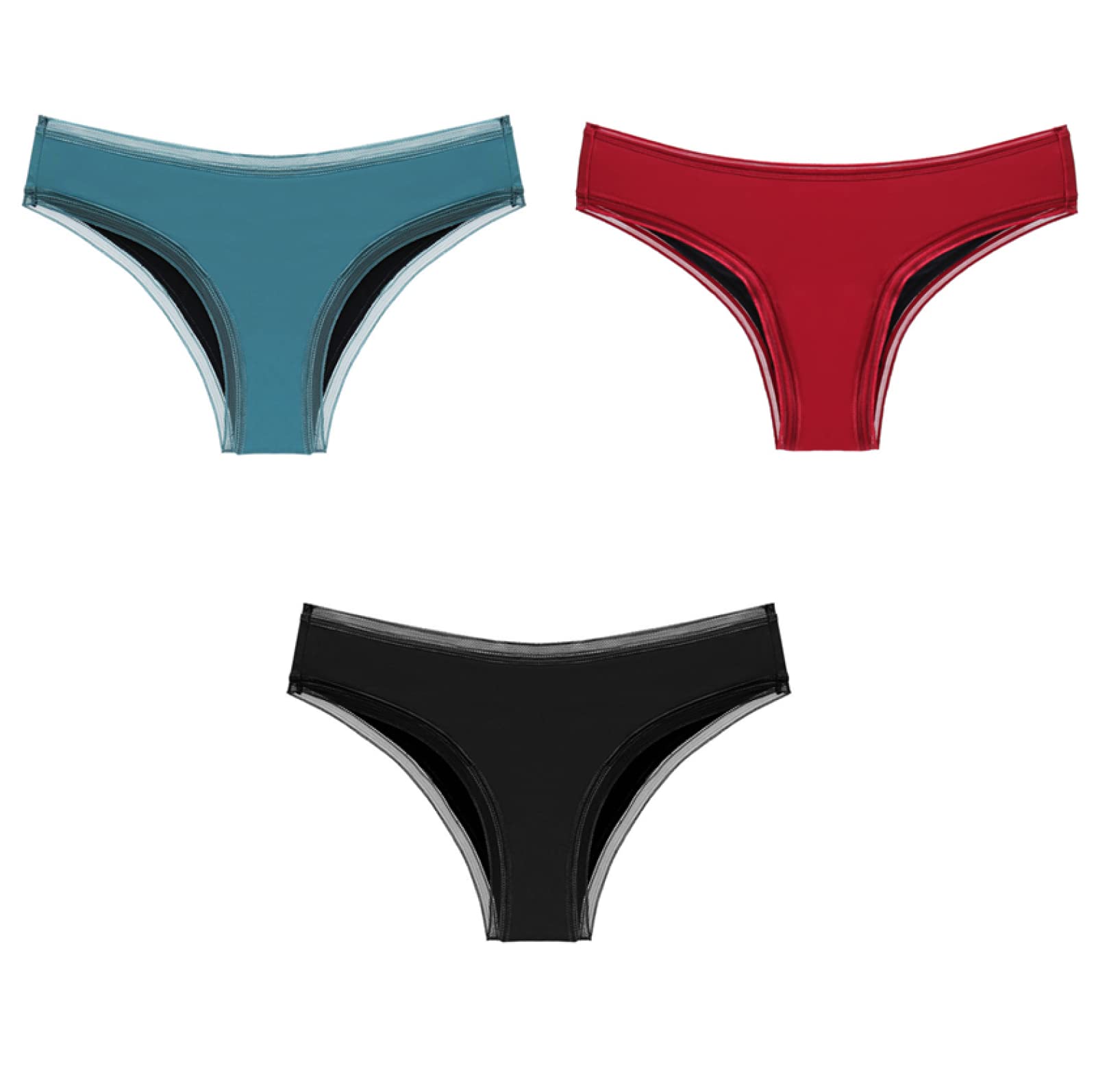 Slip Damen 3/6 STÜCKE Frauen Menstruationsperiode 4 Schichten Sexy Spitze Auslaufsicherer Sicherheitsschutz Wiederverwendbare Menstruationshygienehöschen