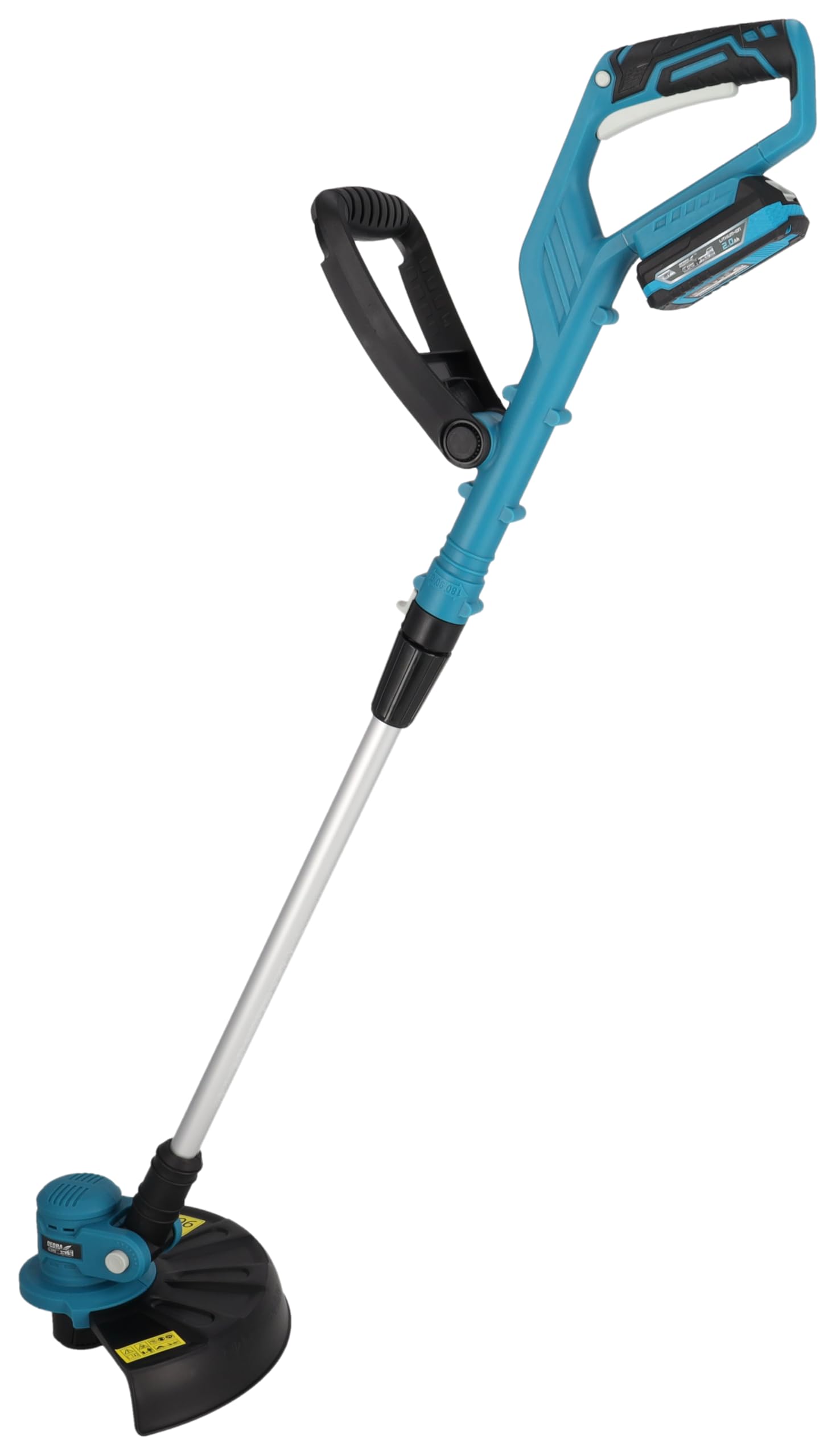 DEDRA elektryczna podkaszarka do trawy z akumulatorem 2,0 Ah18 V i ładowarką, średnica cięcia Ø 30 cm, 8800 obr./min, lekka i ergonomiczna, waga 1,9 kg, rura teleskopowa i regulowany uchwyt