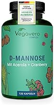 D-Mannose Complex Vegavero® | 100% Natural UTI Support | NO Additives, Lab-Tested | with Cranberry, Vitamin C, 2000mg D Mannose | 120 Capsules | Vegan