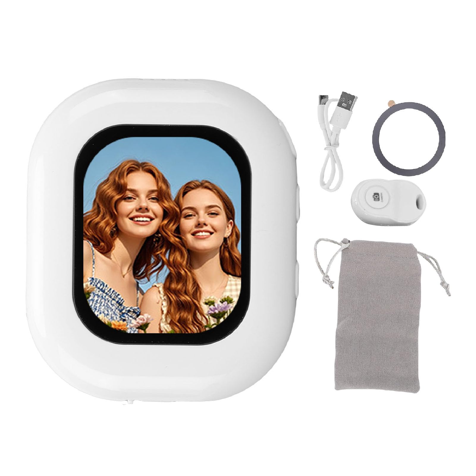 SIXRUN Pantalla Selfie Inalámbrica, Monitor de Cámara Trasera Magnética, Visualización en Tiempo Real para iOS y, Brillo Ajustable y Control Remoto para Fotografía Vlogging
