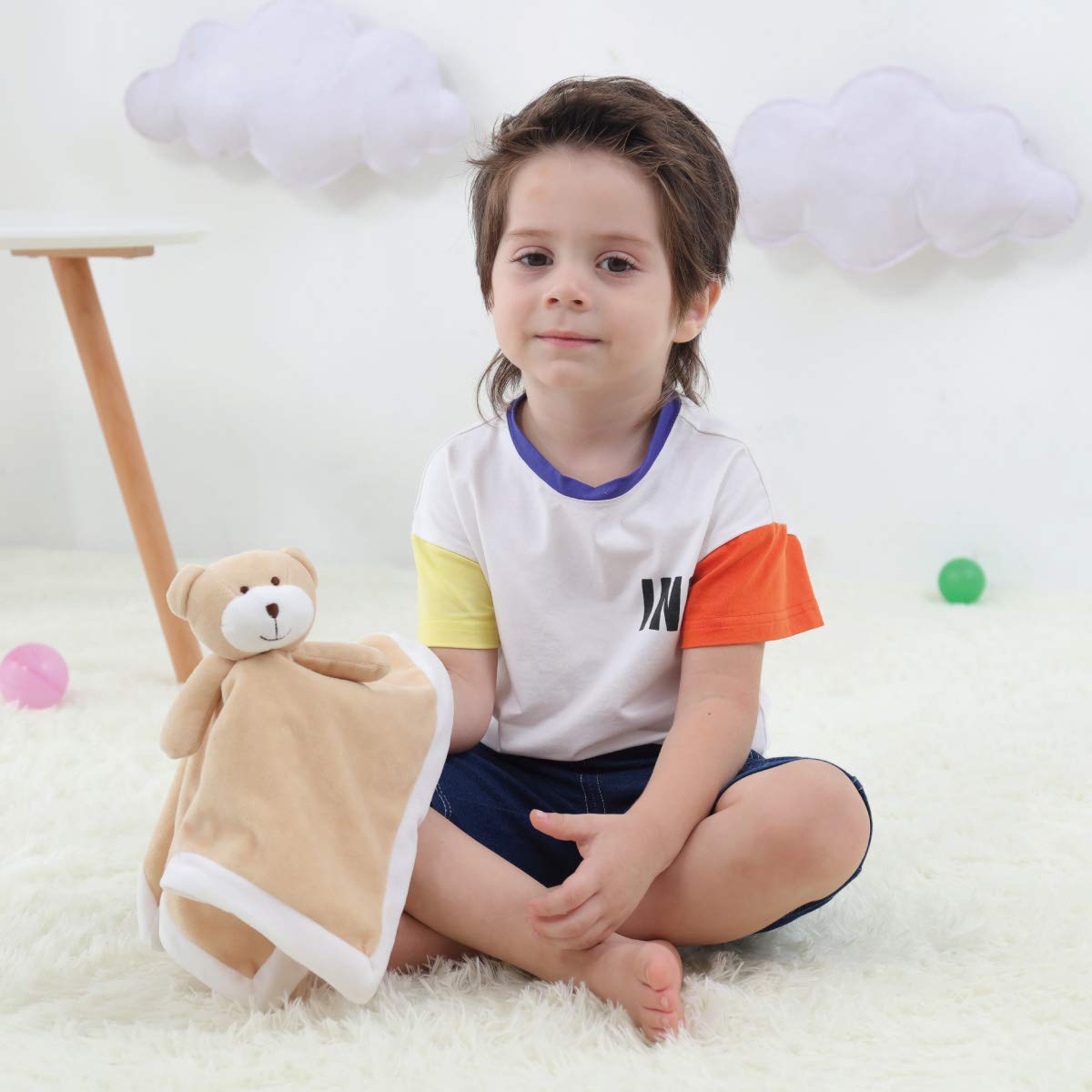 Apricot Lamb - Schlaf-gut Teddybär Schmusetuch Plüsch Komfort Kuscheltier für Babys - weich & waschbar - 32 cm
