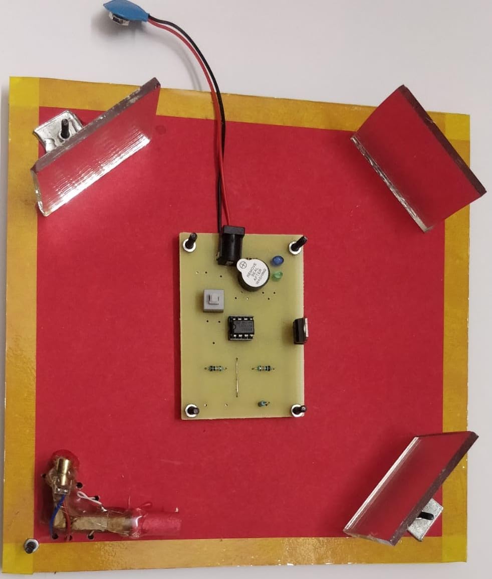 Laser Security Alarm System on PCB with Mirrors - School College Project
