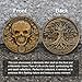 Memento Mori Coin - Memento Vivere Challenge Coin Embrace Life & Remember Mortality - Motivational Coin with Skull and Tree of Life Design(Single Coin)