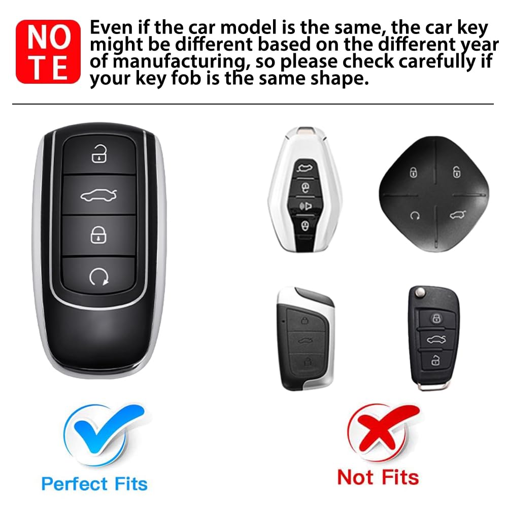 Chery Jaecoo J7 J8 J9 Tiggo 8 Pro Tiggo 8plus Tiggo 7 Pro Max Omoda 5 C5 TPU Smart Key Cover 4 pulsanti custodia (2 pezzi)
