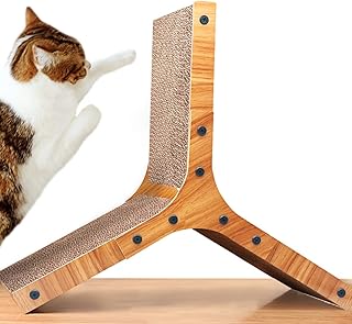 AGYM Cat Scratcher Pad, Cardboard Cat Scratcher for Indoor Cats and Kitten, Vertical Cat Scratch Pad Board, Stable and Easy for Cats to Scratch, Protect Your Furniture