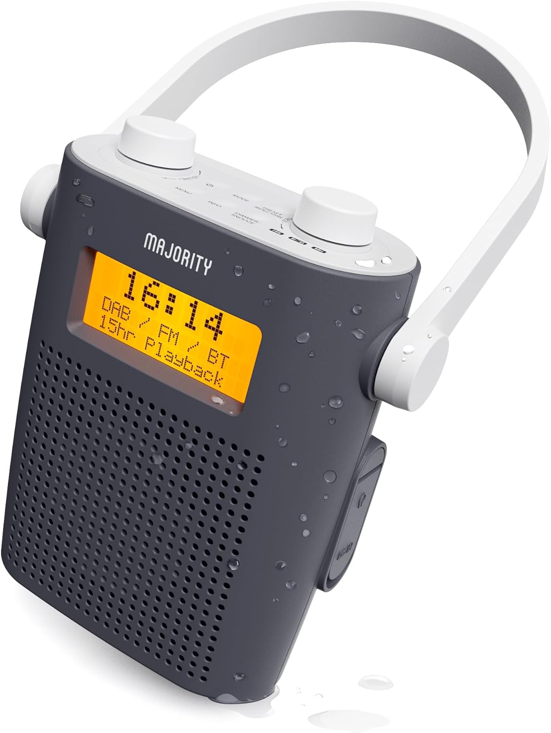 IPX5 Waterproof Portable DAB Radio Rechargeable Bluetooth Shower
