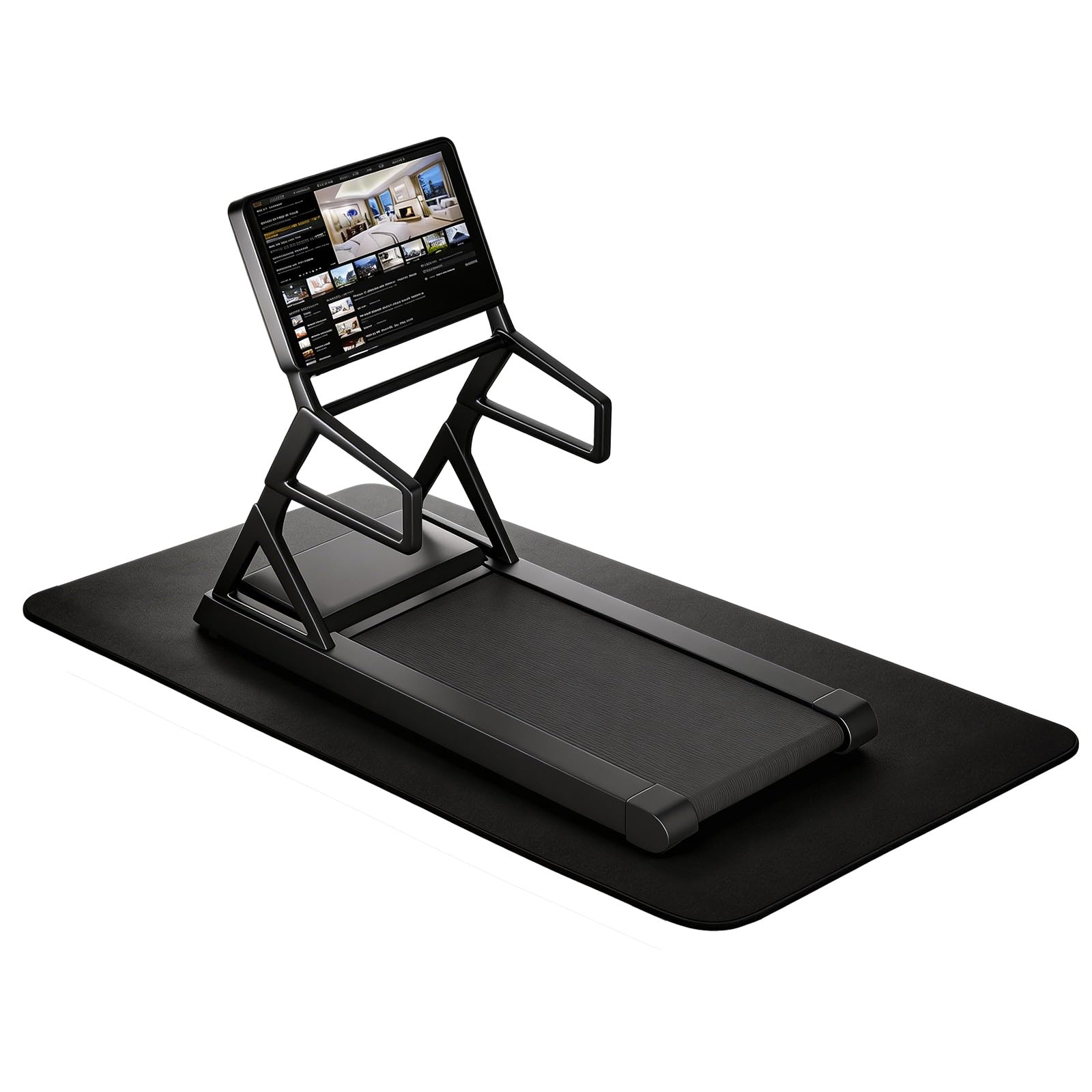 Garvee Tappetino per attrezzature da palestra, 180 x 90 cm/150 x 70 cm, in PVC, spessore 6 mm, antiscivolo, protezione per pavimenti in legno duro, per tapis roulant ellittico cyclette attrezzature da