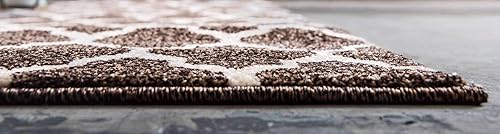 Miniatura 2 de Unique Loom Colección Trellis - Alfombra de pasillo estilo marroquí color marrón entramado (2.0 x 6.0 pies)