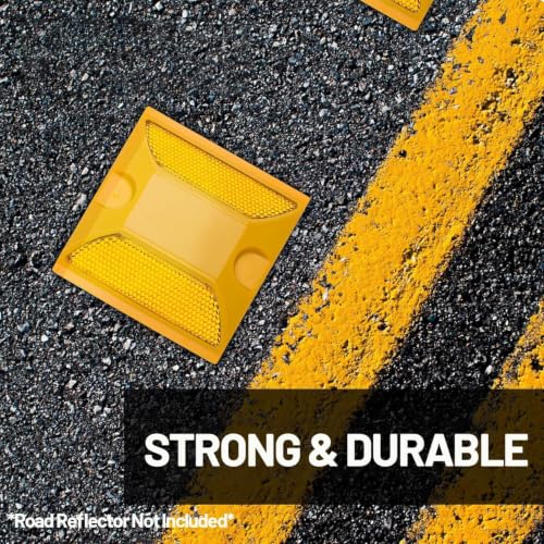 Image of Adhesive Sticky Pads for Road Reflectors, 4 inch x 4 inch Butyl Sticky Pads, 20 Pack, Stick Driveway Reflectors on Driveway, Apply on Asphalt, Pavement, Cement or Concrete, Reflector Sold Separately