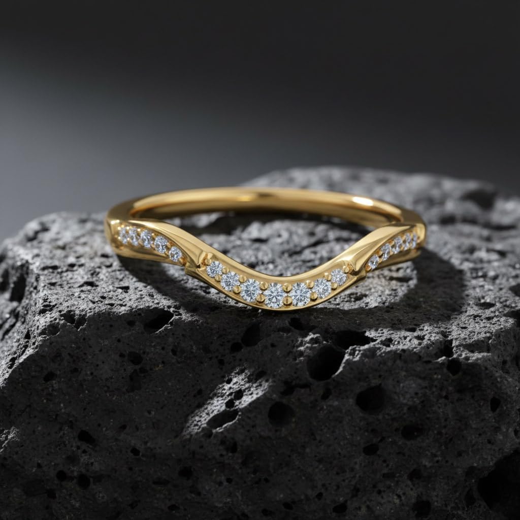 0.08 Carat Diamond Wedding Anniversary Ring in 10K Gold