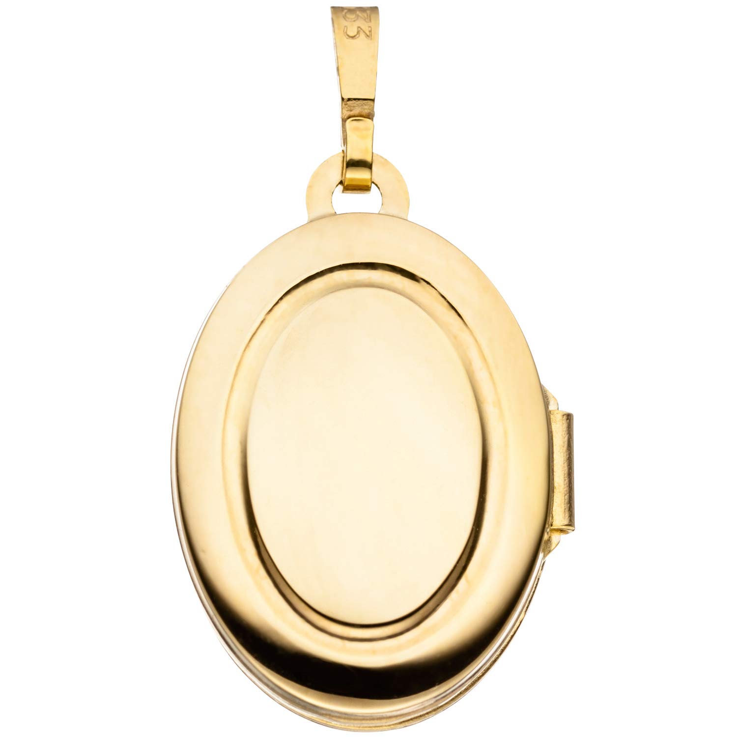 Jobo Damen-Medaillon aus 8 Karat 333 Gold Oval zum Öffnen für 2 Fotos