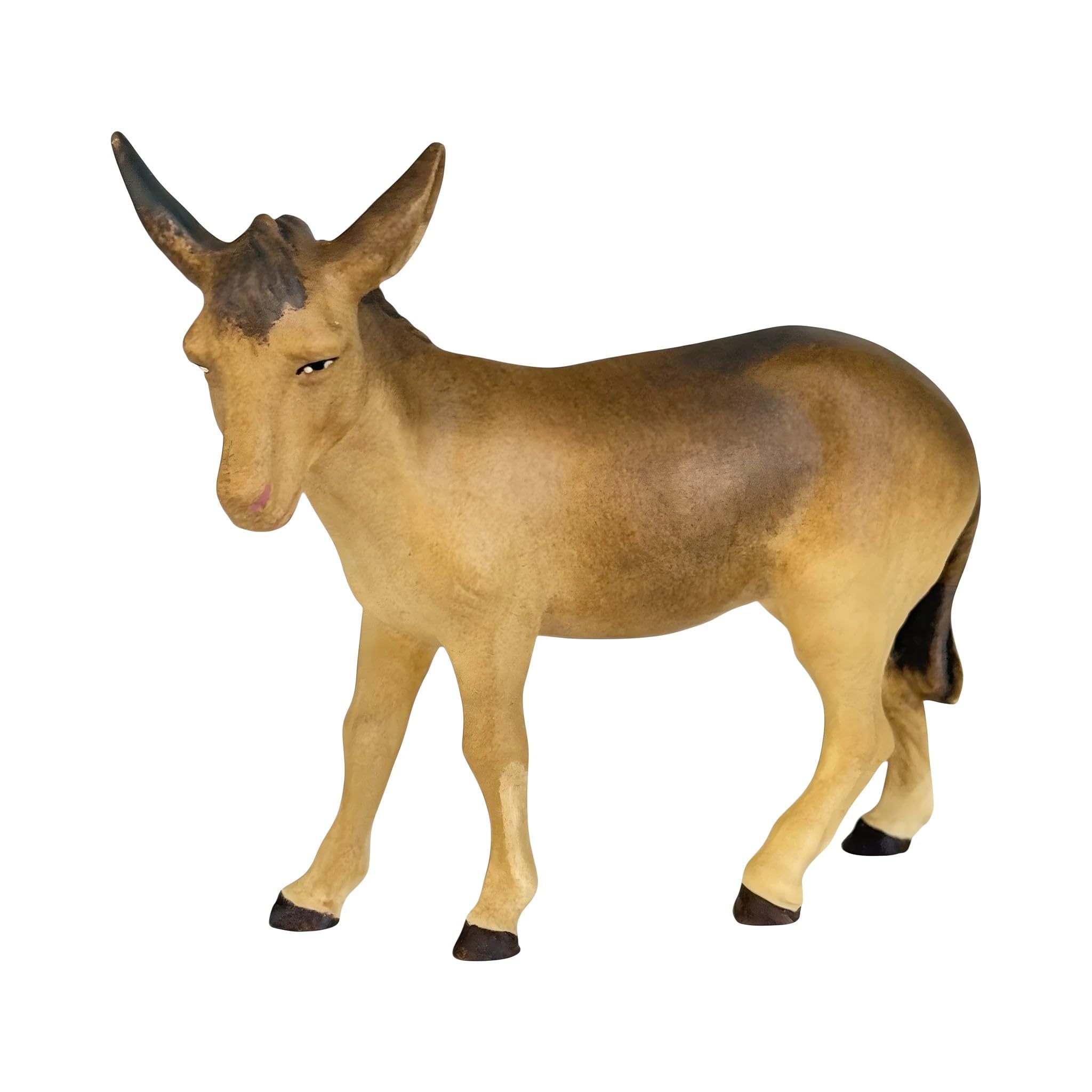 Hand-carved Maple Wood Nativity Donkey by Dolfi