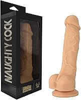 Vista 1 de Consolador de silicona realista, con succión. Premium. 6.7 pulgadas. de Naughty., Piel, 1, 1 Flesh