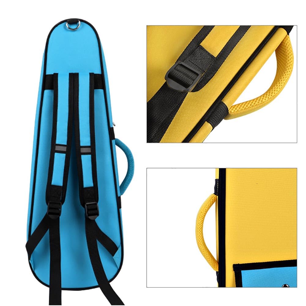 Sac à dos pour ukulélé 12 mm d'épaisseur en tissu Oxford rembourré pour ukulélé de concert 23/24 pouces Sac de concert pour guitare à 4 cordes (rouge)